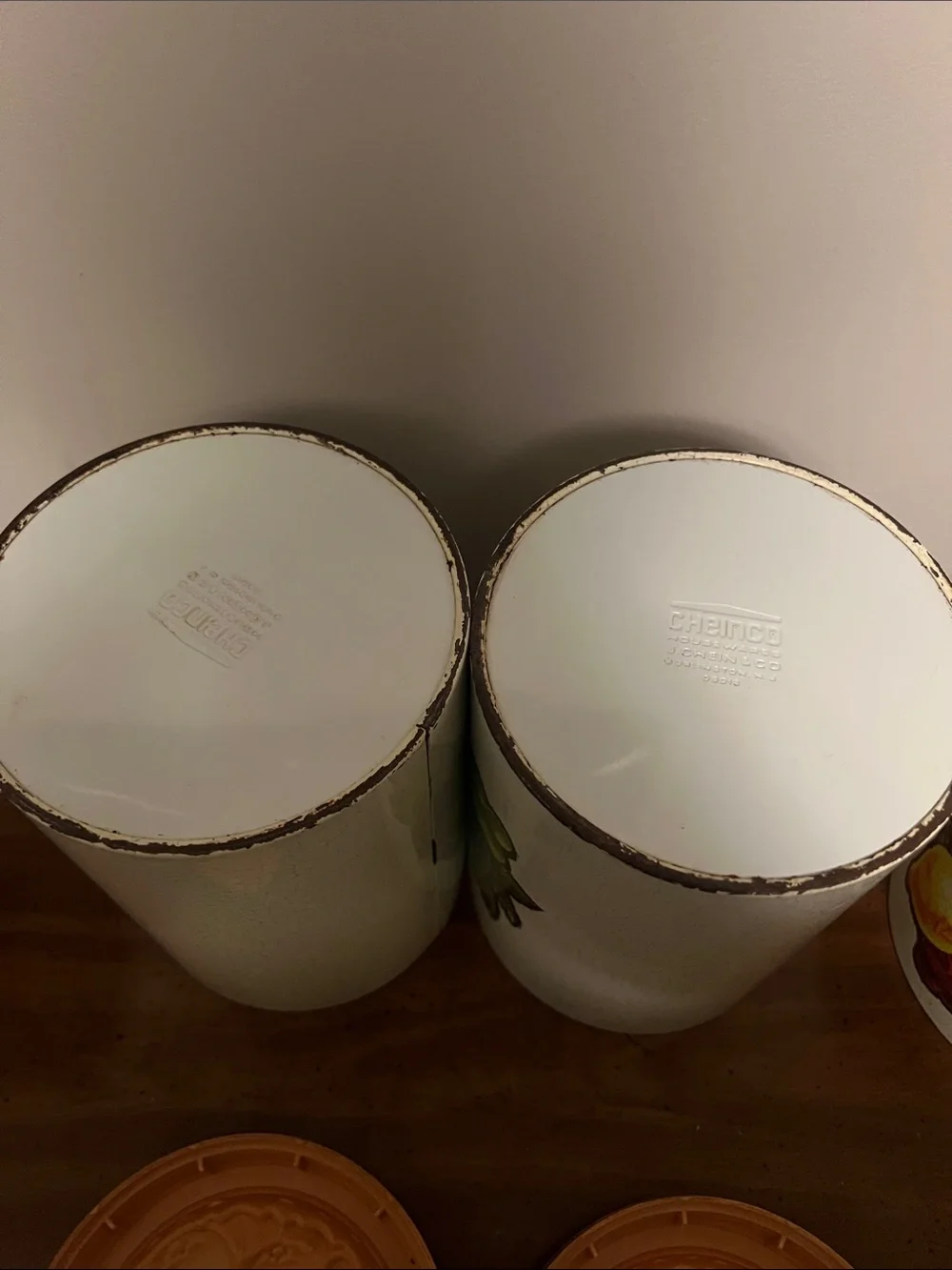 Vintage Cheinco Housewares Metal Fruit Canister Set (Set of 4)